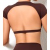 Спортивна футболка Crop T-shirt Open Back model 51 (Chocolate) Спортивна футболка Crop T-shirt Open Back model 51 (Chocolate)